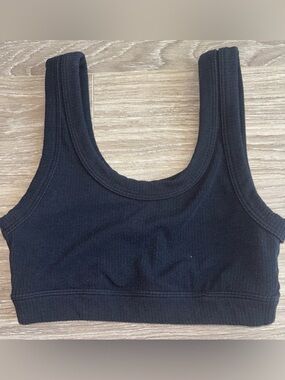 Everyday Black Ribbed Comfort Bralette